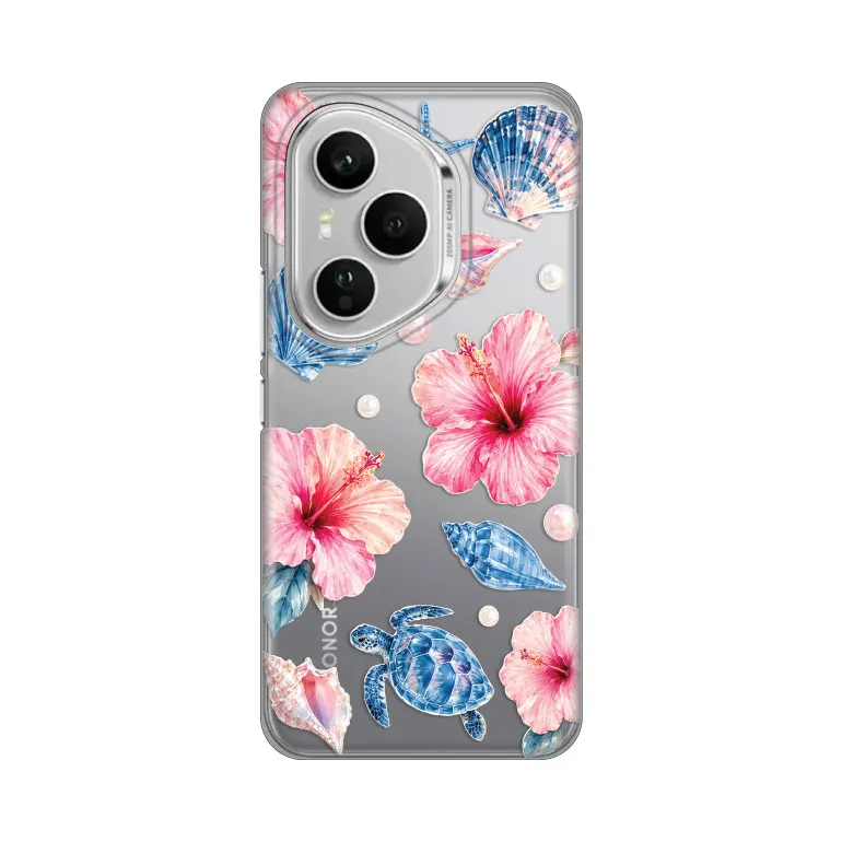 Maska Silikonska Print Skin za Honor 400 Pro Hibiscus Sea
