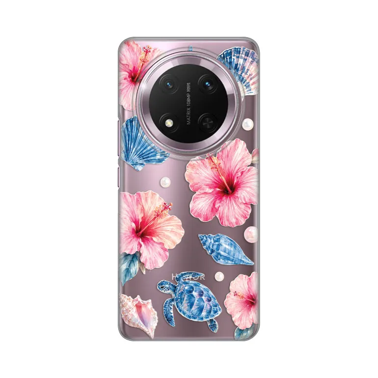 Maska Silikonska Print Skin za Honor Magic 7 Lite Hibiscus Sea