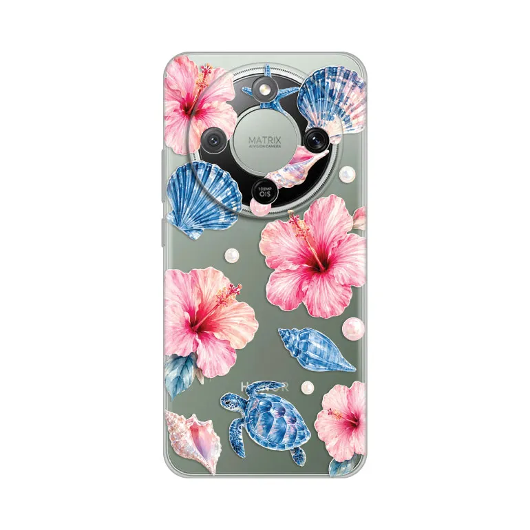 Maska Silikonska Print Skin za Honor Magic 8 Lite Hibiscus Sea