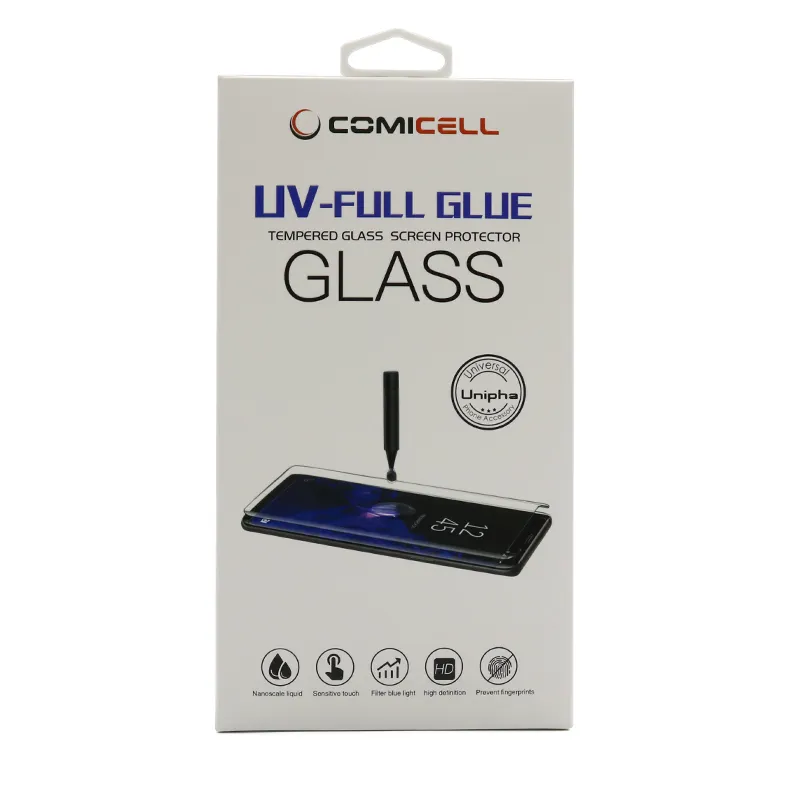 Folija za zastitu ekrana GLASS 3D MINI UV-FULL GLUE za Samsung G975F Galaxy S10 Plus zakrivljena providna (bez UV lampe) A+