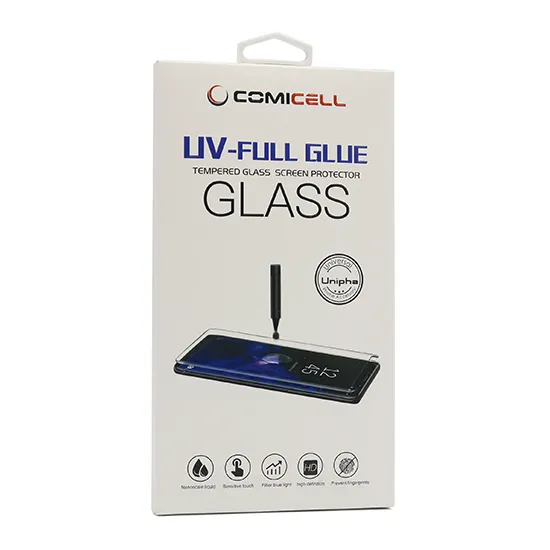 Folija za zastitu ekrana GLASS 3D MINI UV-FULL GLUE za Samsung G980F Galaxy S20 zakrivljena providna (bez UV lampe)