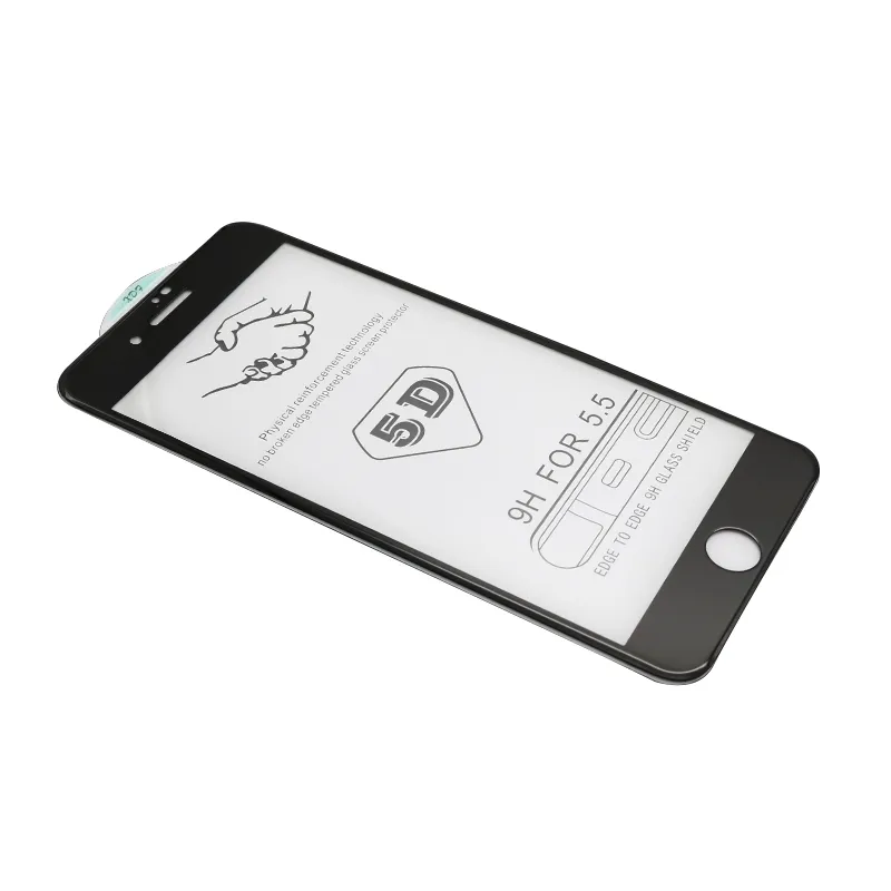 Folija za zastitu ekrana GLASS 5D za Iphone 7 Plus/8 Plus crna