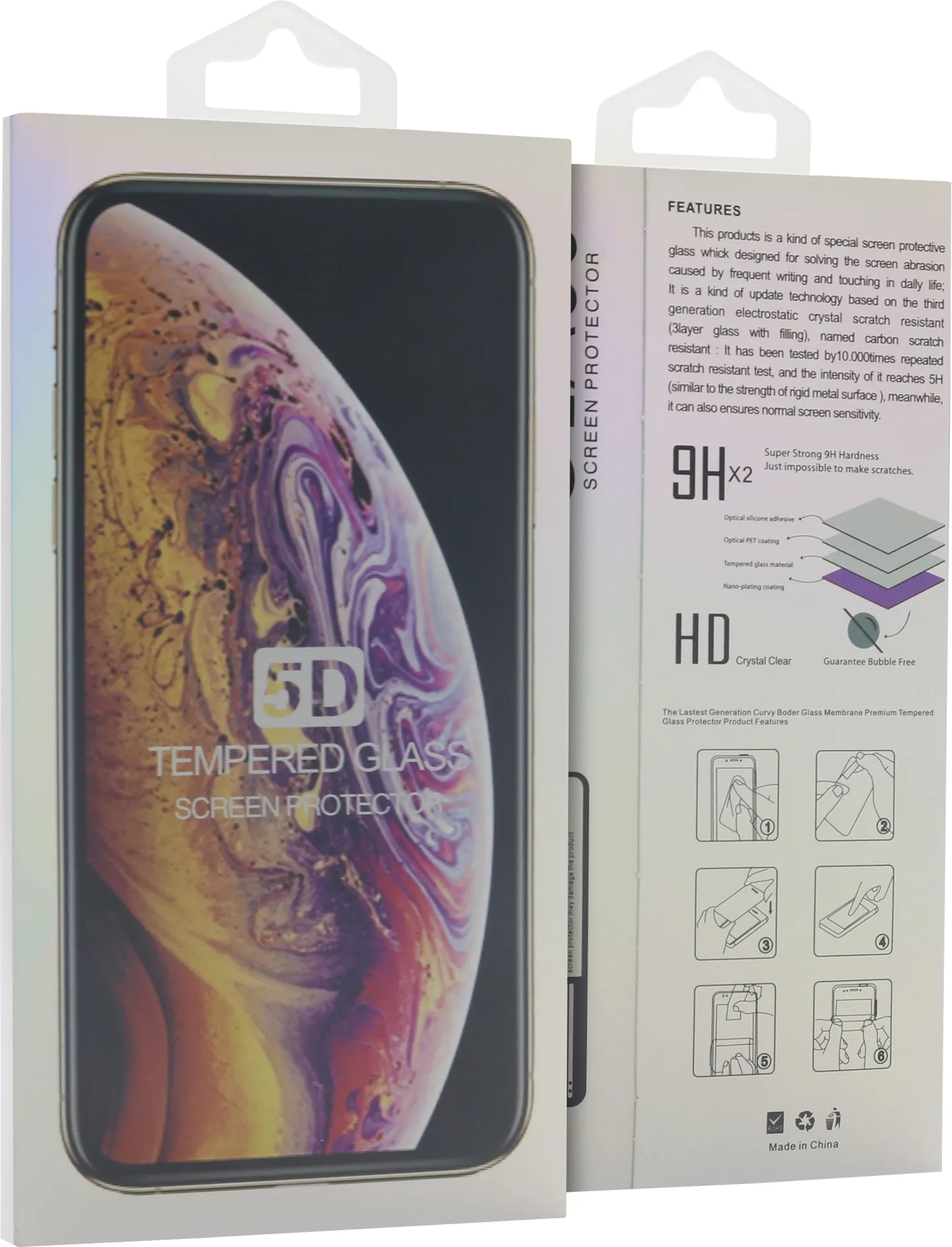 Folija za zastitu ekrana GLASS 5D za Honor 50/Nova 9  crna