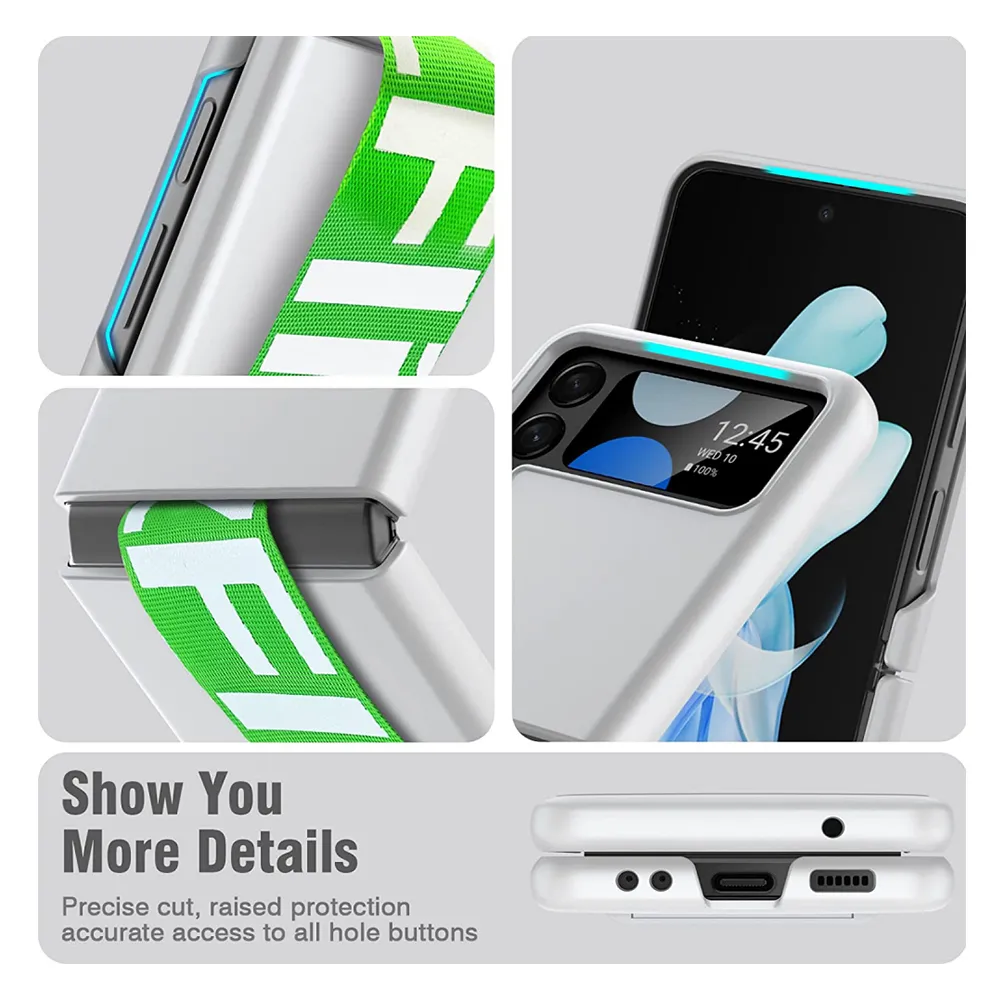Futrola RING WRAP za Samsung F721B Galaxy Z Flip 4 5G bela