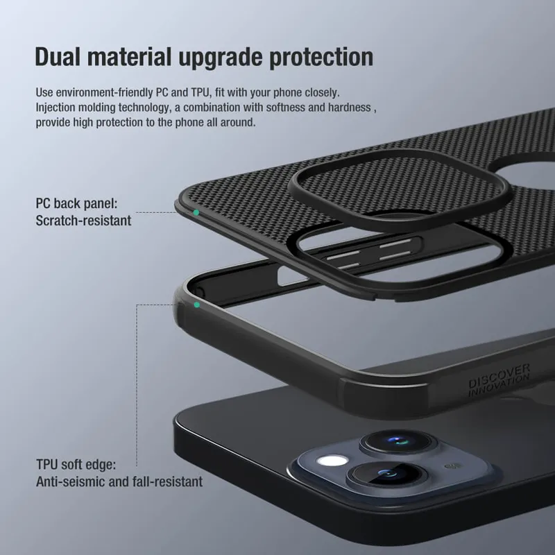 Futrola Nillkin Super Frost Pro za iPhone 14 (6.1) crna (logo cut)