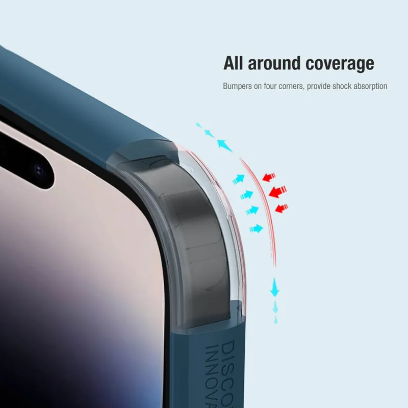 Futrola Nillkin Super Frost Pro za iPhone 14 Pro Max (6.7) plava (logo cut)