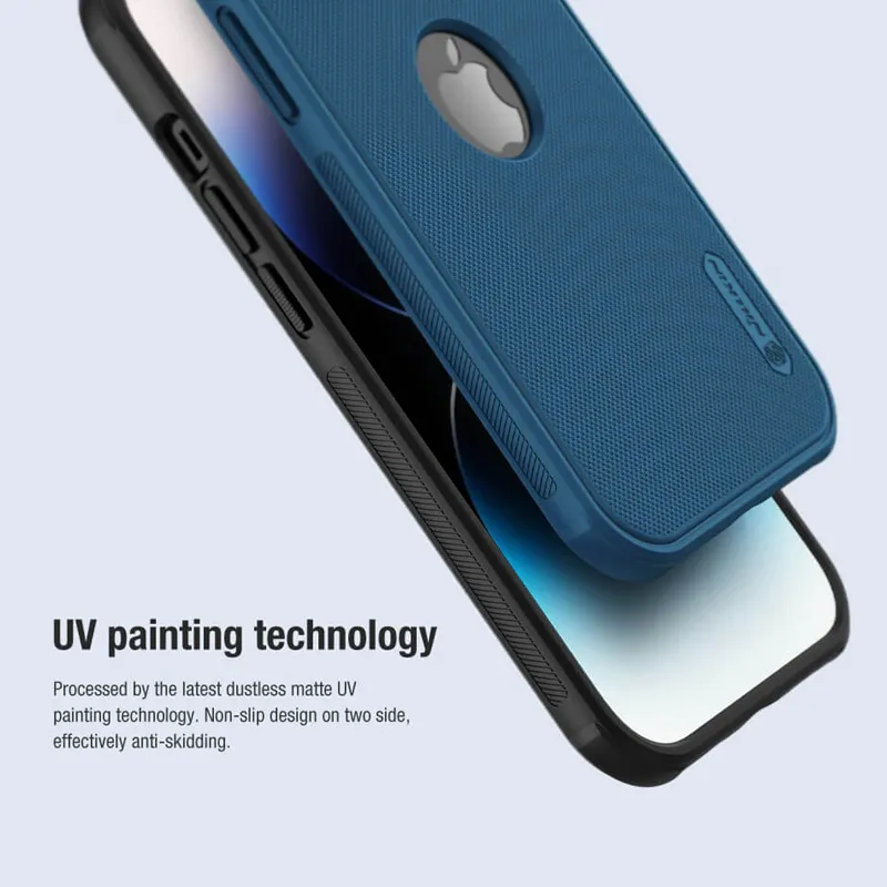 Futrola Nillkin Super Frost Pro za iPhone 14 Pro Max (6.7) plava (logo cut)