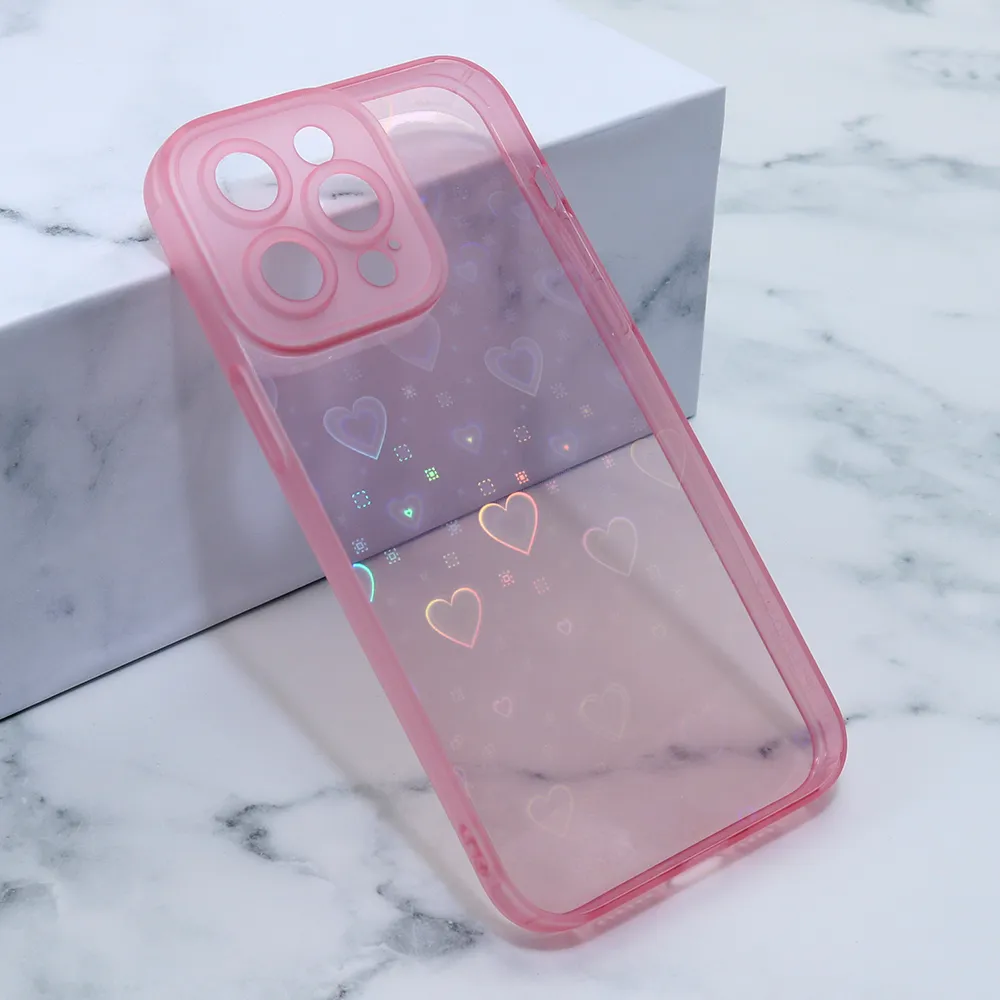 Futrola Heart Color IMD za iPhone 14 Pro Max (6.7) roze