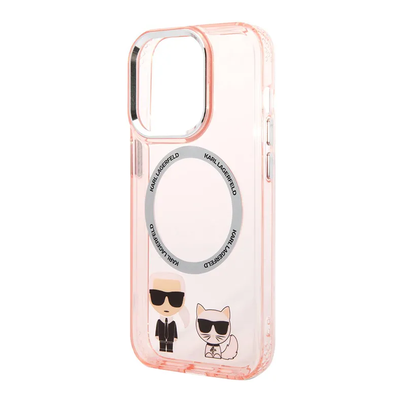 Futrola Karl Lagerfeld Magsafe With Ring za Iphone 14 Pro pink Full ORG (KLHMP14LHKCP)
