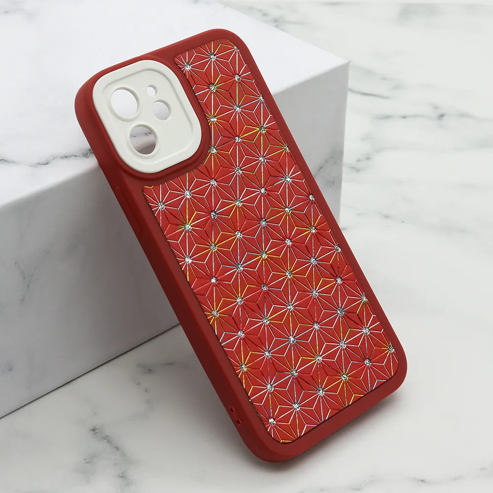 Futrola CRYSTAL SPARK za Iphone 12 crvena