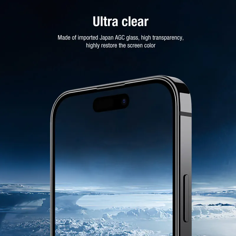 Folija za zastitu ekrana GLASS Nillkin 2u1 HD za iPhone 14 Pro Max (6.7) crna