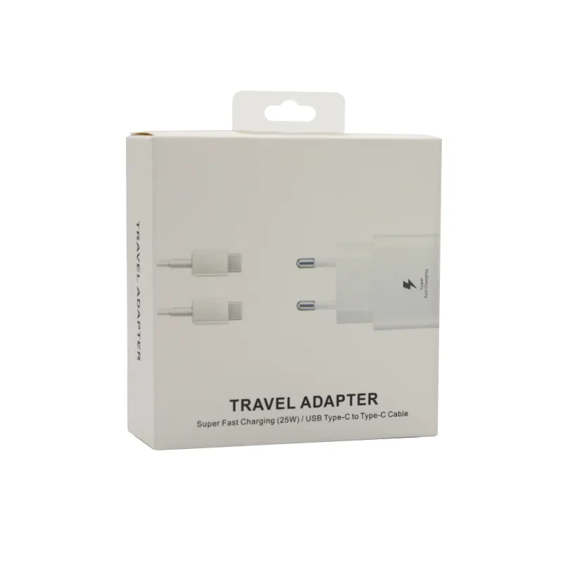Kucni punjac Super Fast 25W/3A za Samsung PD + kabal type-C na Type C beli HQ