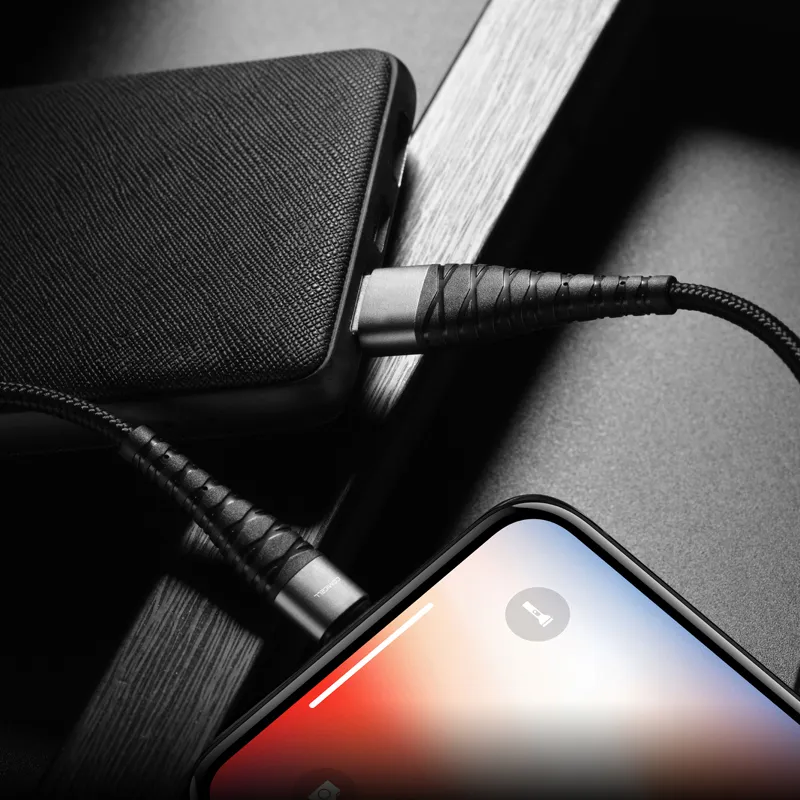 USB data kabal Comicell Superior CO-BX32 5A Lightning crni