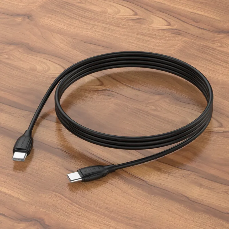 USB data kabal Comicell Superior CO-BX19 Fast 60W 3A Type C 1m crni