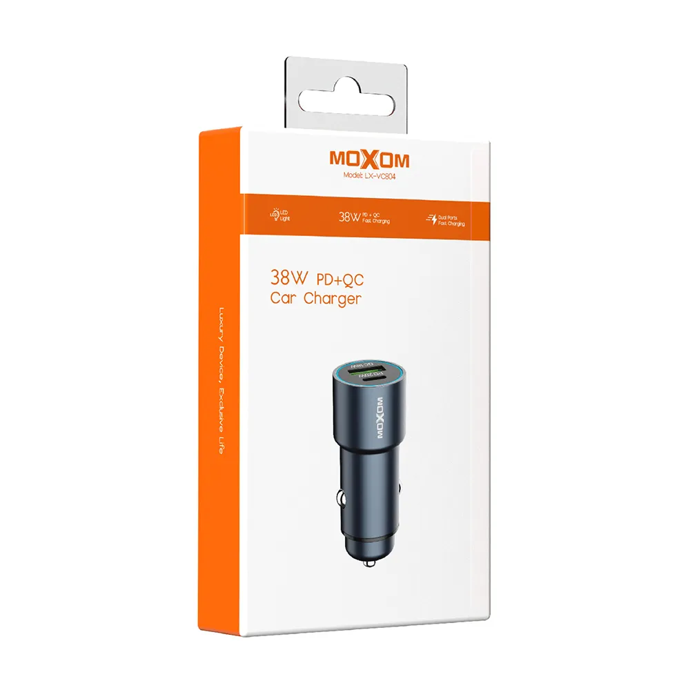 Auto punjac Moxom LX-VC804 PD+QC 38W crni