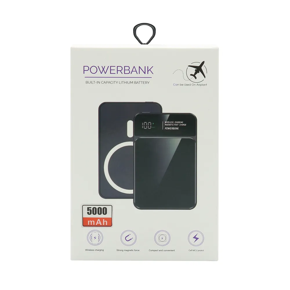 Power bank MagSafe M50 15W PD 20W+22.5W Fast 5000mAh ljubicasti