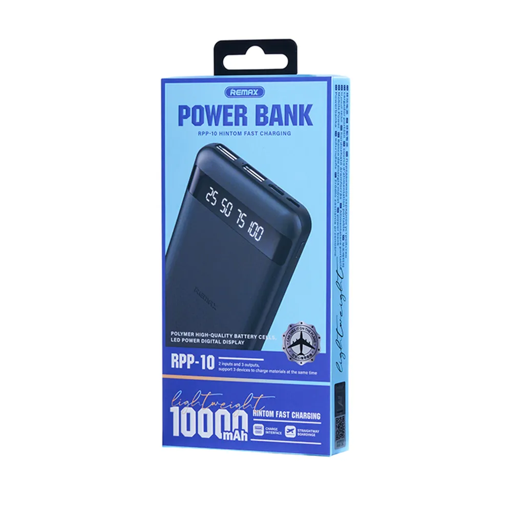 Power bank REMAX RPP-10 10000mAh crni