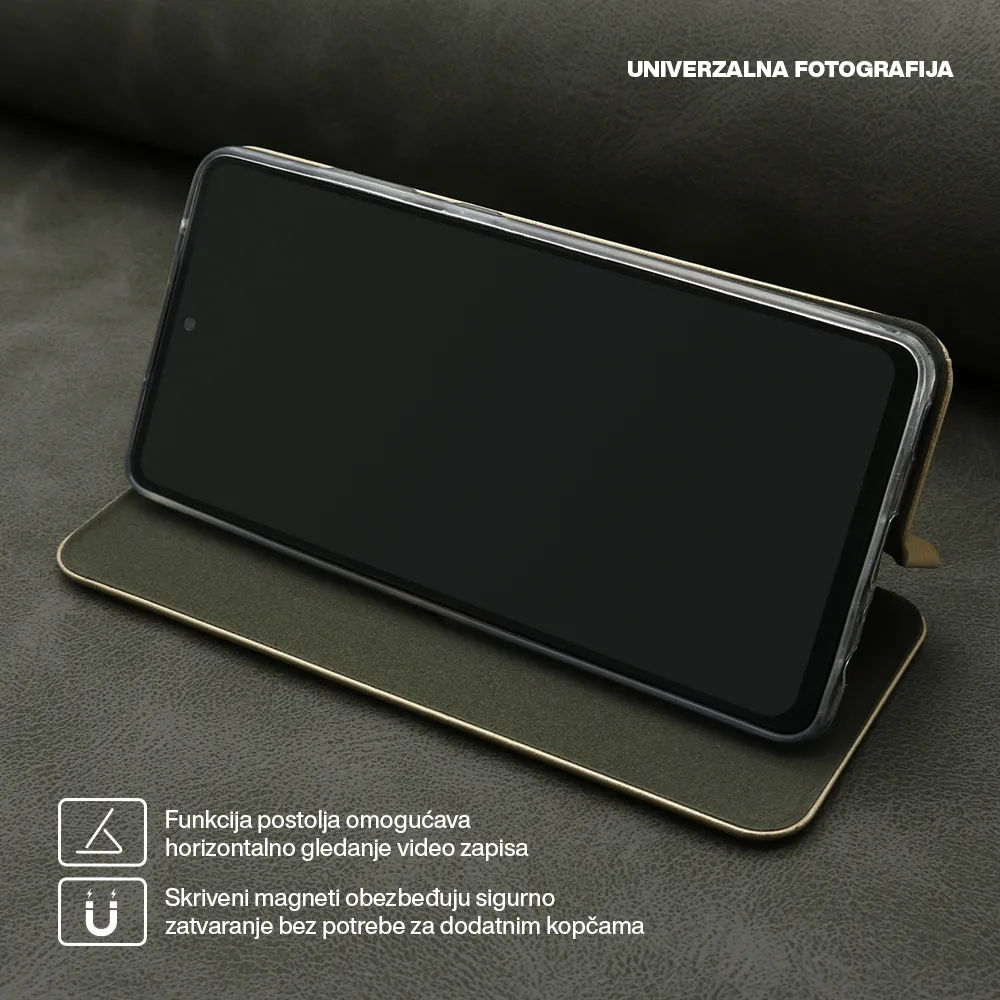 Futrola BI FOLD Ihave za Honor Magic 5 lite zlatna