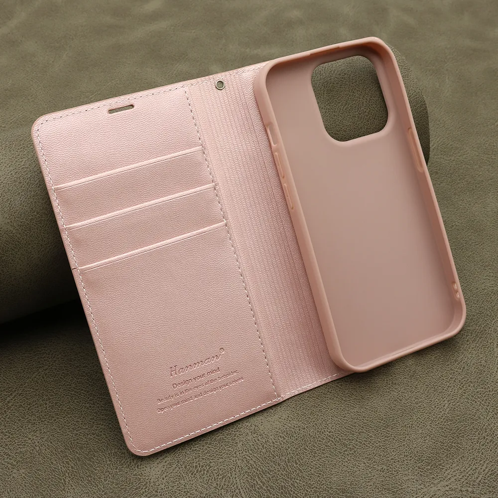 Futrola BI FOLD HANMAN za iPhone 15 Pro (6.1) svetlo roze