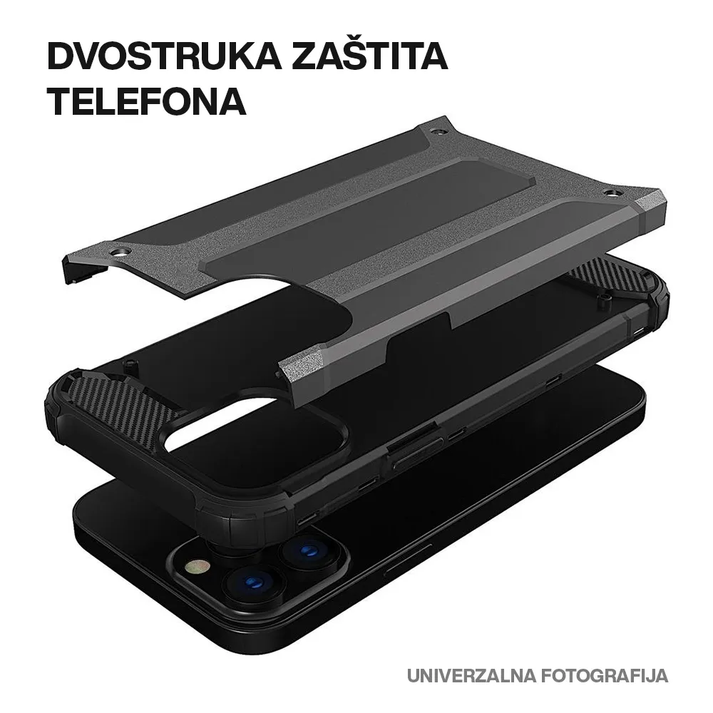 Futrola DEFENDER II za iPhone 15 Pro Max (6.7) crna