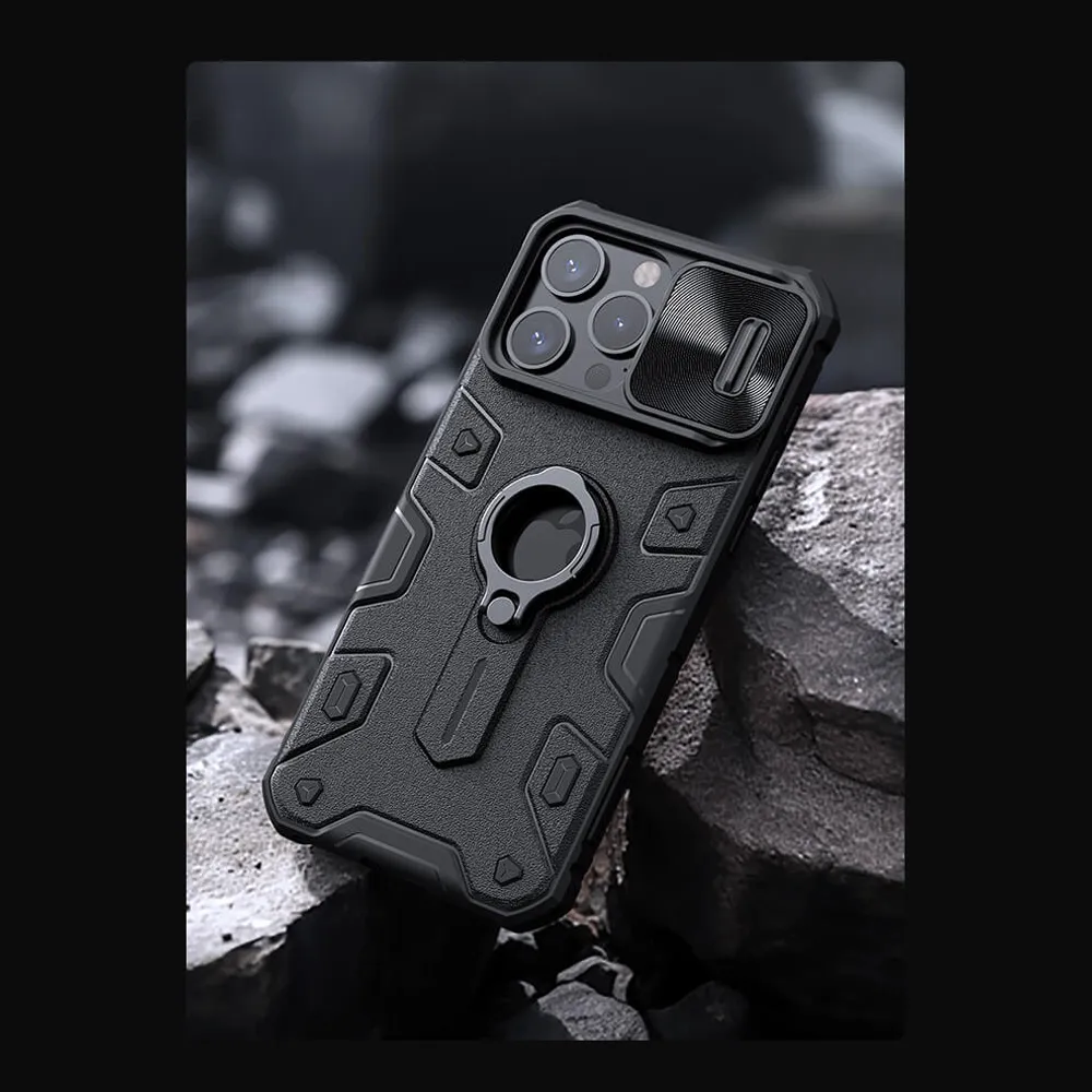 Futrola Nillkin Cam Shield Armor Pro za iPhone 15 Pro (6.1) crna