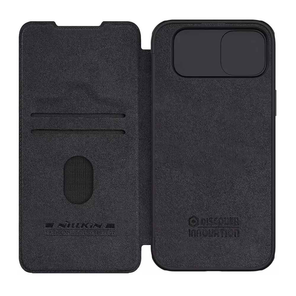 Futrola Nillkin Qin Pro za iPhone 15 (6.1) crna