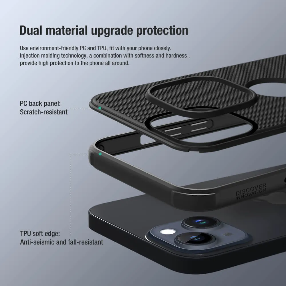 Futrola Nillkin Super Frost Pro za iPhone 15 (6.1) crna (logo cut)