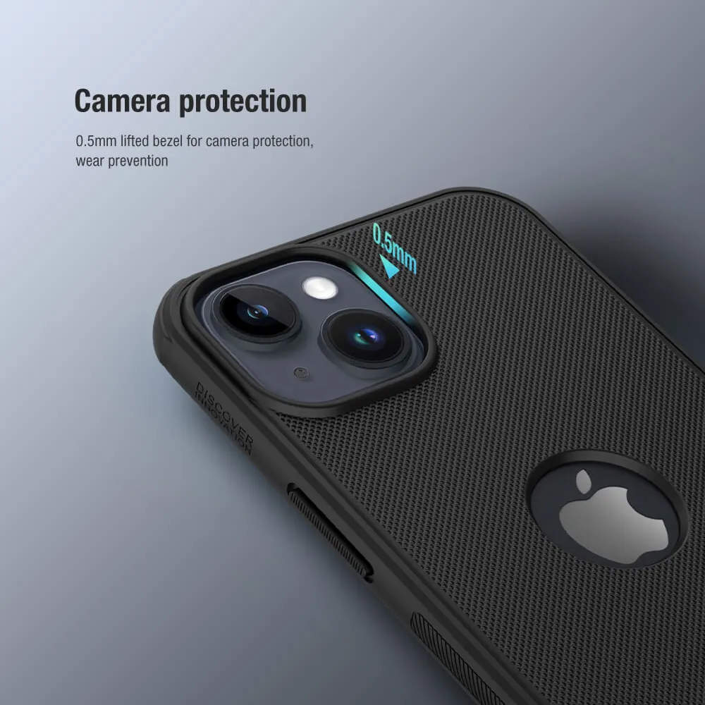 Futrola Nillkin Super Frost Pro za iPhone 15 (6.1) crna (logo cut)