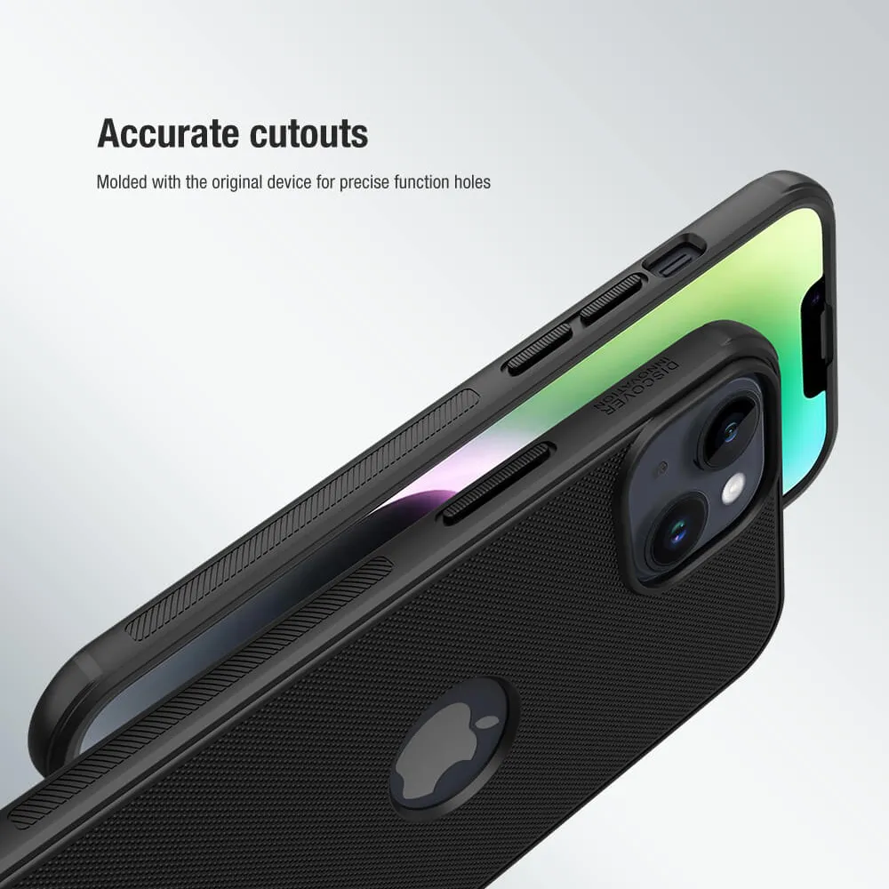 Futrola Nillkin Super Frost Pro za iPhone 15 (6.1) crna (logo cut)