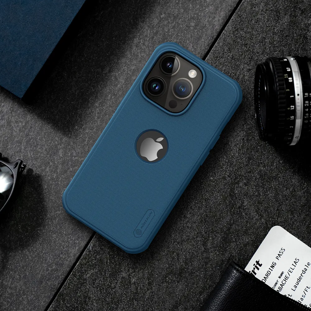 Futrola Nillkin Super Frost Pro za iPhone 15 Pro (6.1) plava (logo cut)