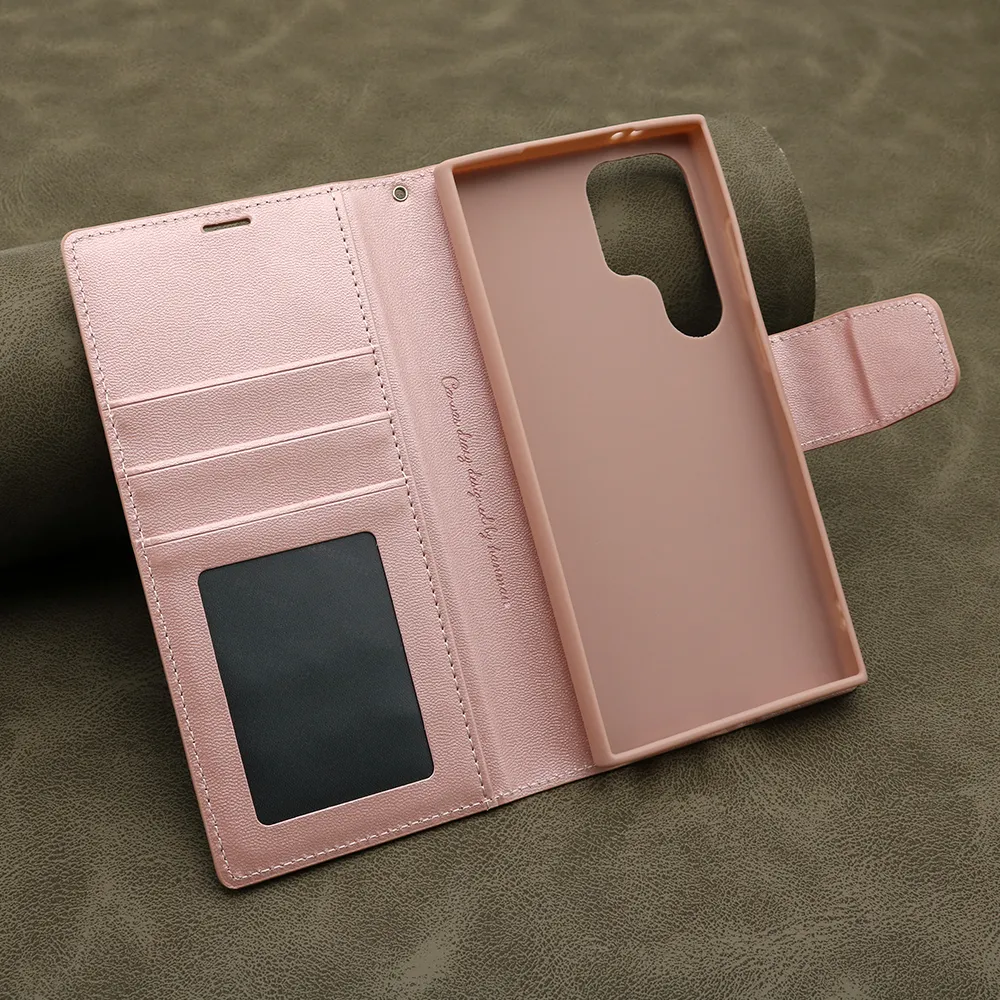 Futrola BI FOLD HANMAN II za Samsung S928B Galaxy S24 Ultra 5G svetlo roze