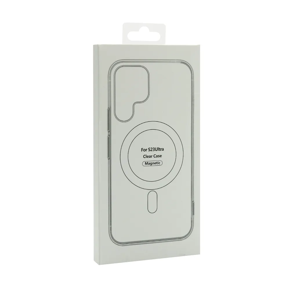 Futrola silikon MAGNETIC CONNECTION za Samsung S918B Galaxy S23 Ultra 5G providna (bela)