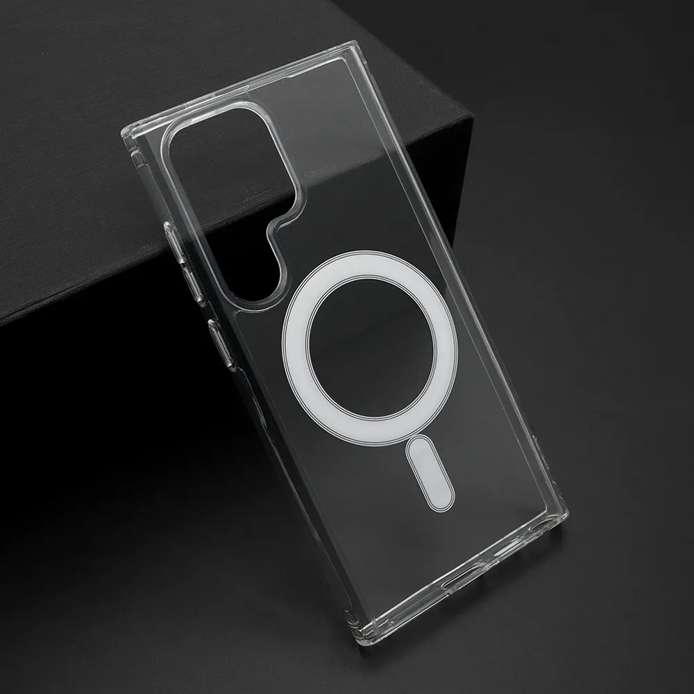 Futrola silikon MAGNETIC CONNECTION za Samsung S928B Galaxy S24 Ultra 5G providna (bela)