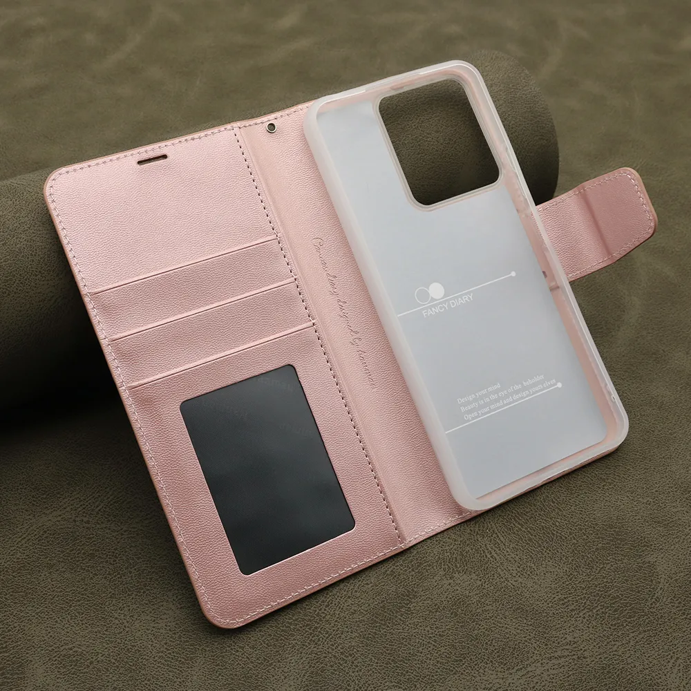 Futrola BI FOLD HANMAN II za Xiaomi Redmi 13C/Poco C65 pro svetlo roze
