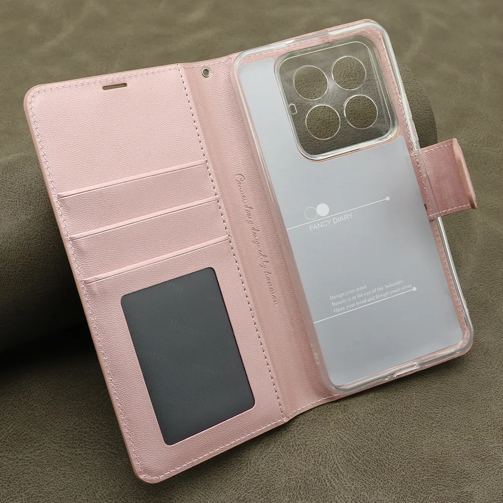 Futrola BI FOLD HANMAN II za Xiaomi 14 Pro svetlo roze