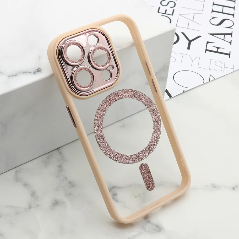 Futrola DIAMOND MagSafe za iPhone 15 Pro (6.1) roze