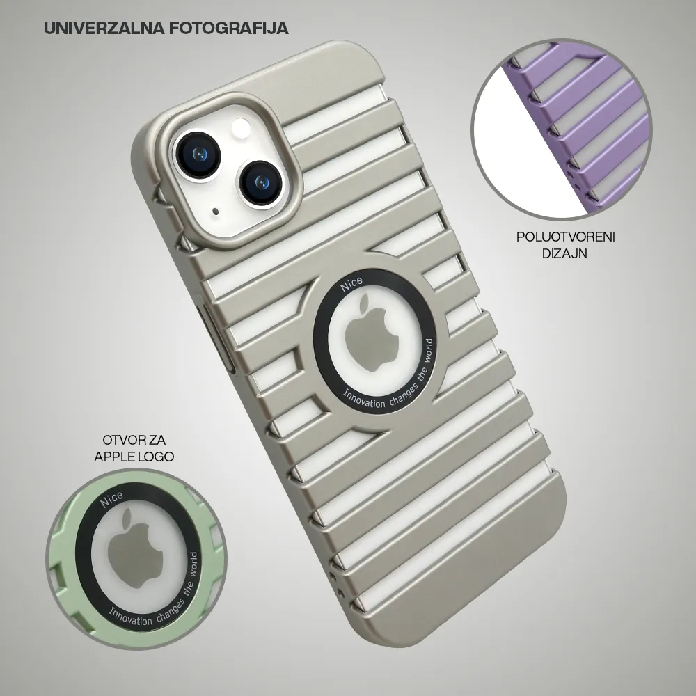 Futrola LINES LOGO CUT za iPhone 14 Pro Max (6.7) crna