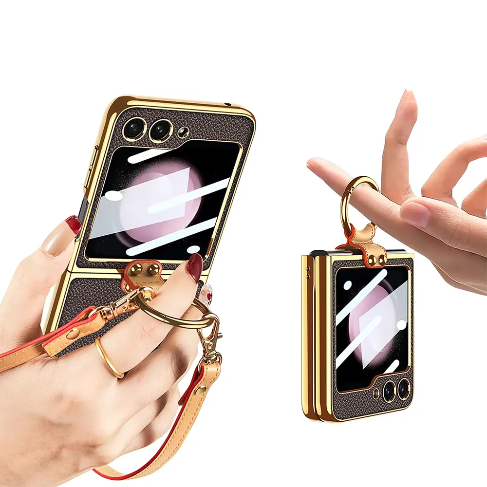 Futrola GOLD EDGE za Samsung F741B Galaxy Z Flip 6 5G roze