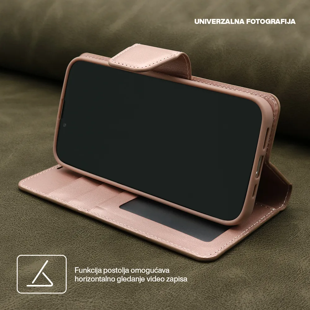 Futrola BI FOLD HANMAN II za Iphone 16 Plus (6.7) svetlo roze
