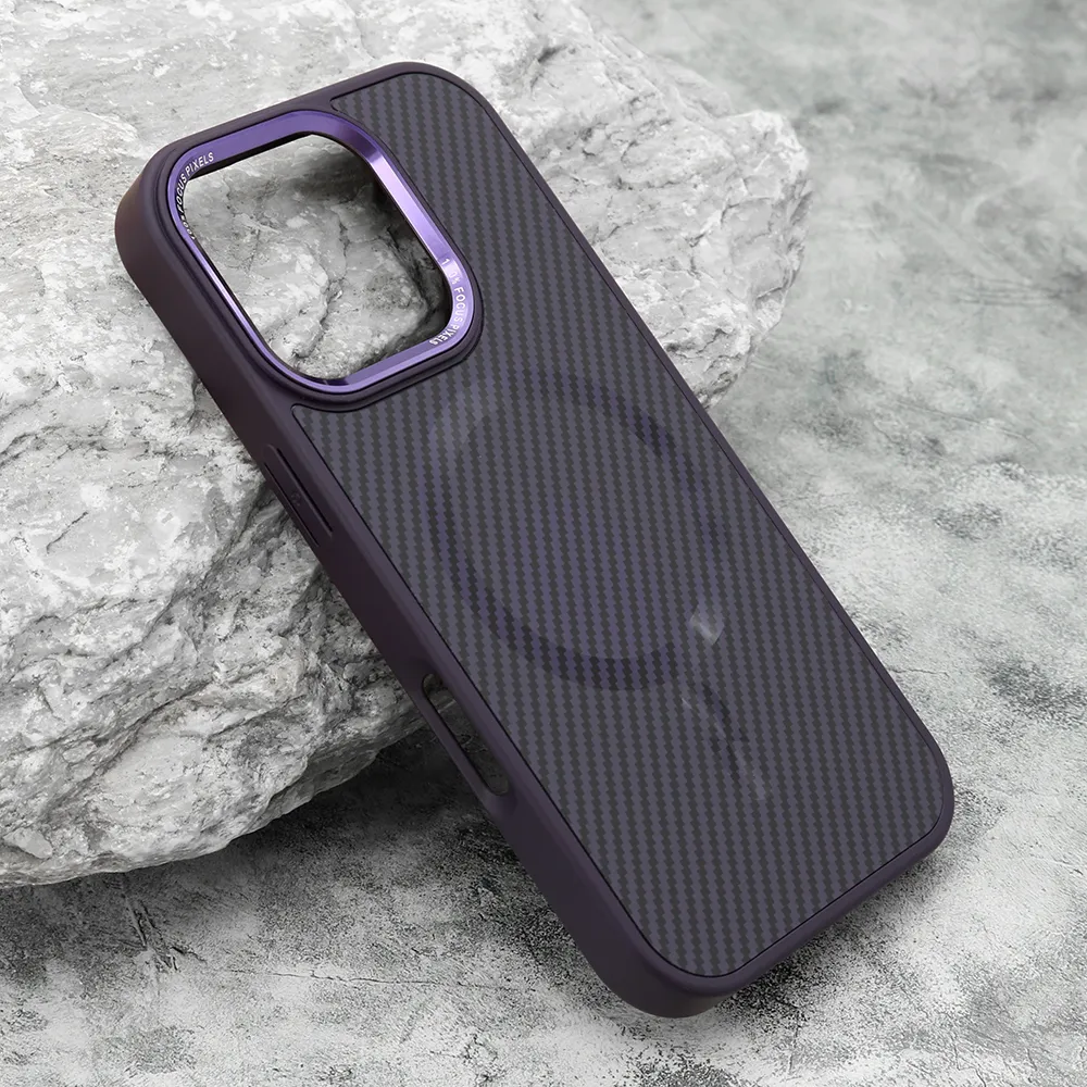Futrola CARBON MagSafe za iPhone 16 Pro (6.3) ljubicasta (small camera)