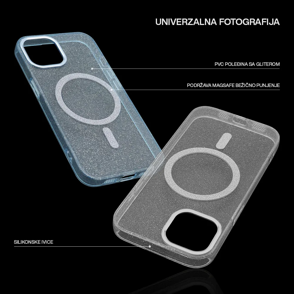 Futrola SPARKLING MagSafe za iPhone 15 Pro (6.1) plava