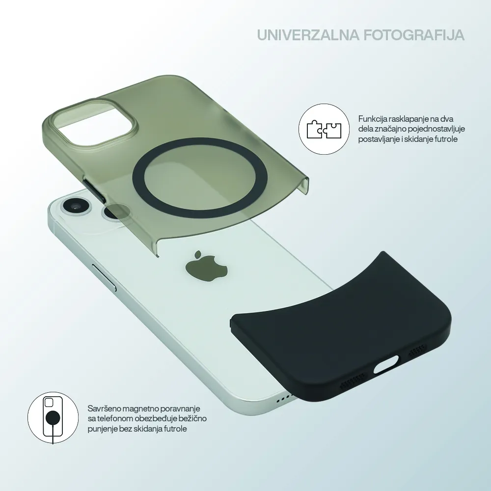 Futrola PUZZLE za iPhone 14 (6.1) siva