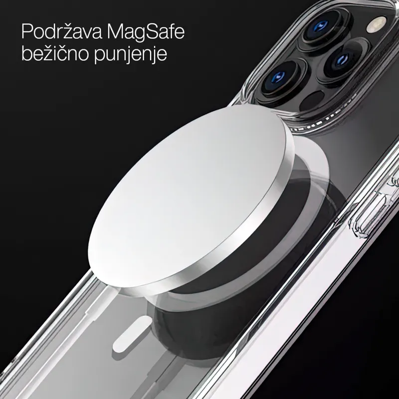 Futrola STANDARD MagSafe (sa IC) za iPhone 15 (6.1) providna (bela)