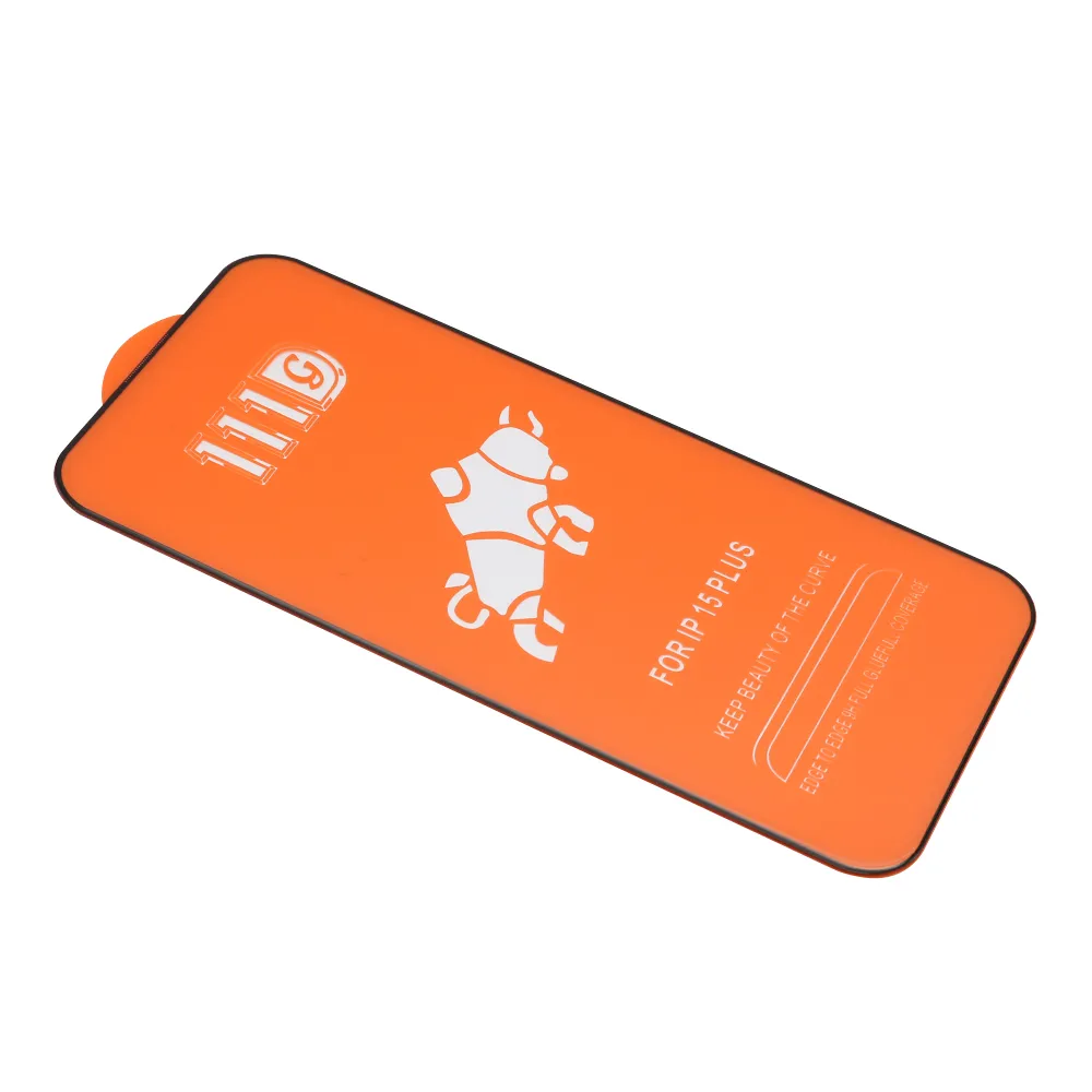 Folija za zastitu ekrana GLASS 5D za iPhone 15 Plus (6.7) crna