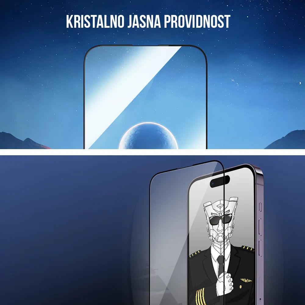 Folija za zastitu ekrana PREMIUM HD GLASS za iPhone 15 Pro (6.1)
