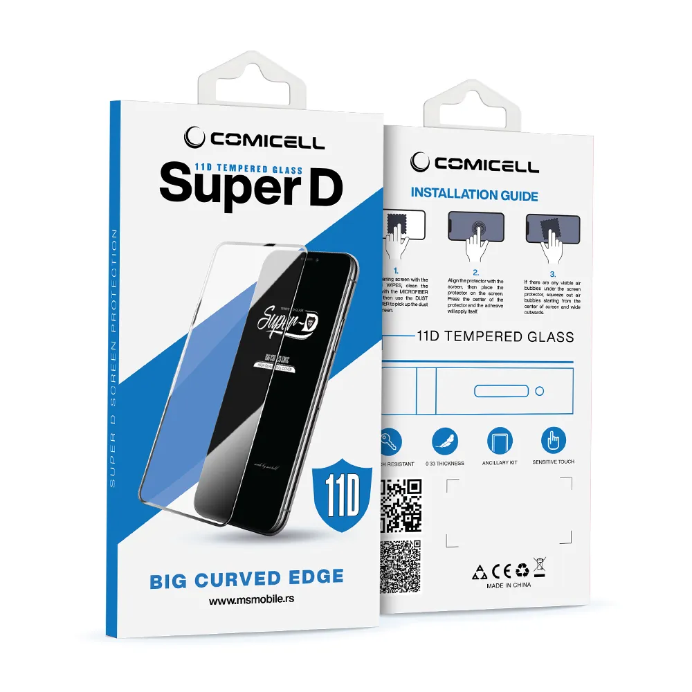 Folija za zastitu ekrana GLASS 11D za iPhone 16 Pro Max (6.9) SUPER D crna
