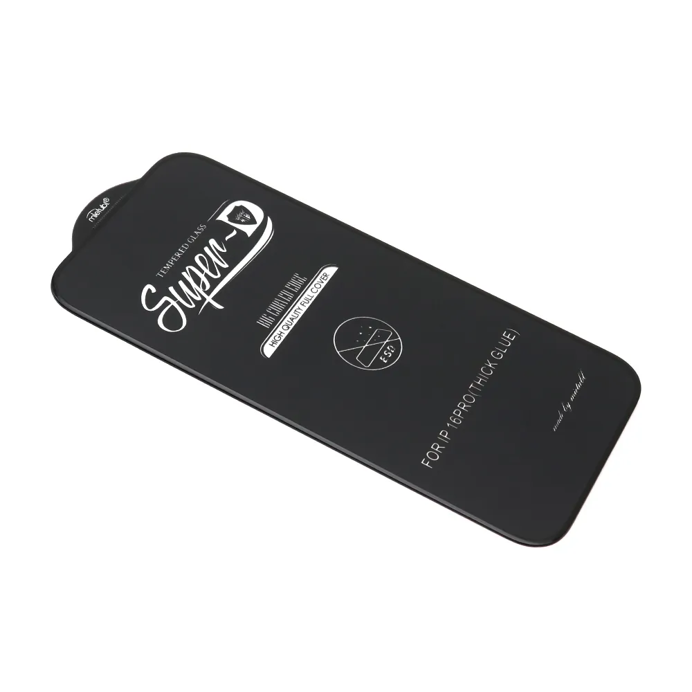 Folija za zastitu ekrana GLASS 11D za iPhone 16 Pro (6.3)/iPhone 17 (6.3) SUPER D crna