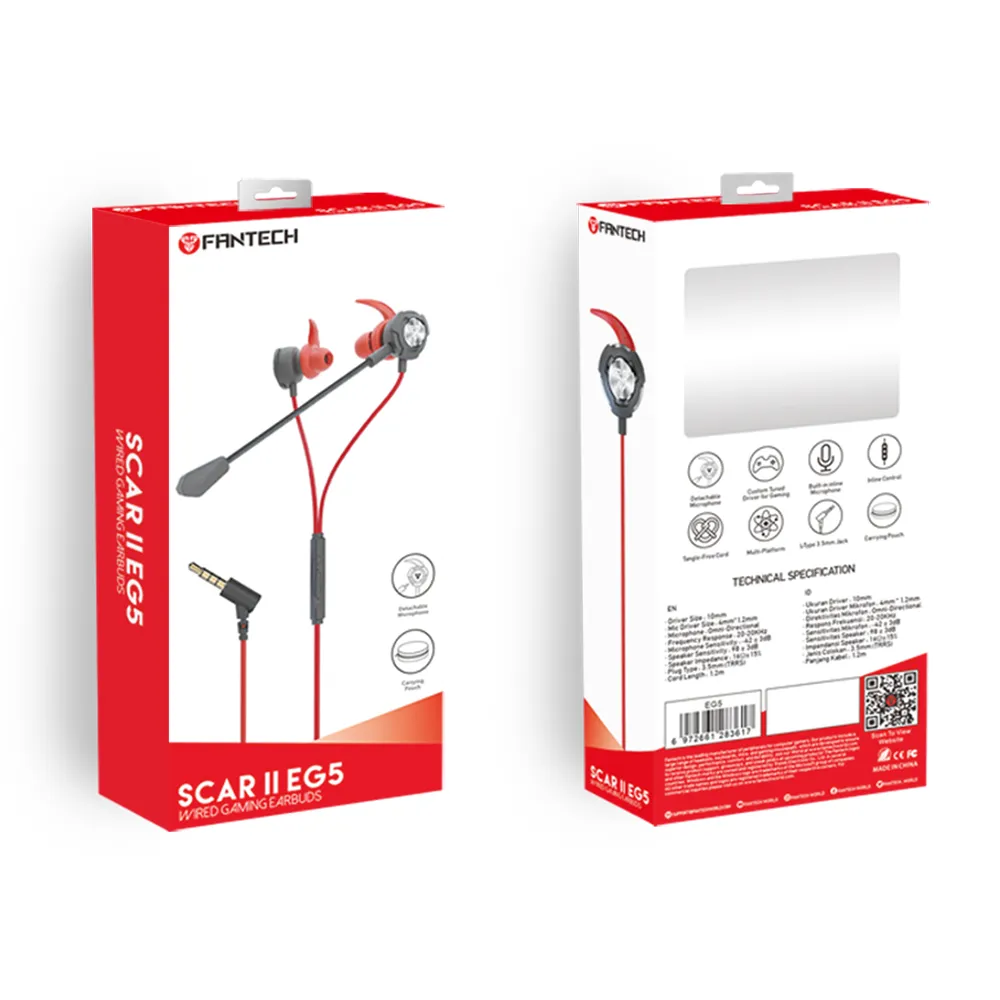 Slusalice handsfree SCAR II EG5 crvene FANTECH
