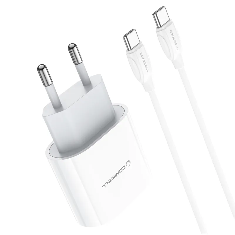 Kucni punjac Comicell Superior CO-DC55 Fast PD 20W 3A Type-C na Type-C beli