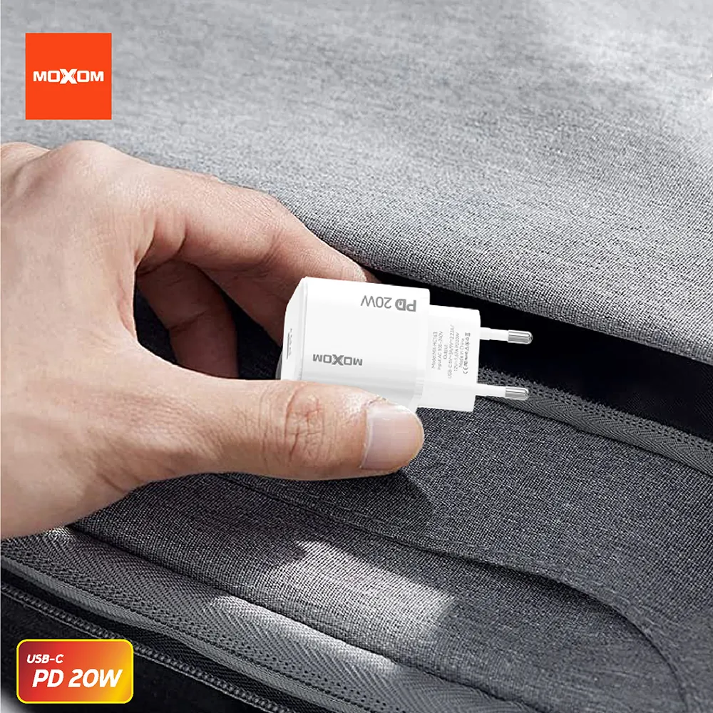 Kuciste punjaca Moxom MX-HC163 Type-C PD 20W belo